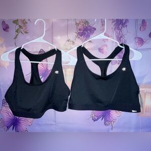 Champion Black Racerback Sports Bra Duo